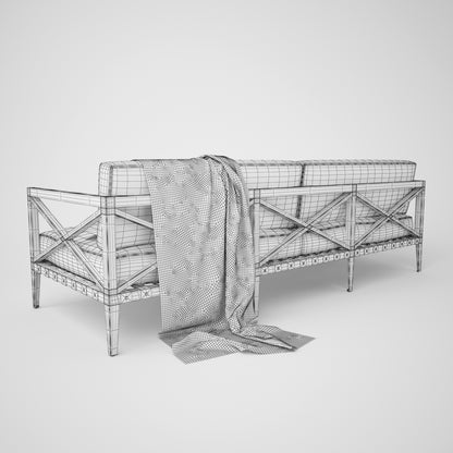 Restoration Hardware Mustique Sofa Collection 3D Model