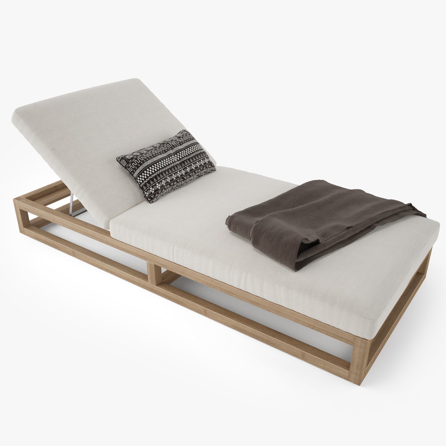 Restoration Hardware Aviara Teak Chaise 3D Model