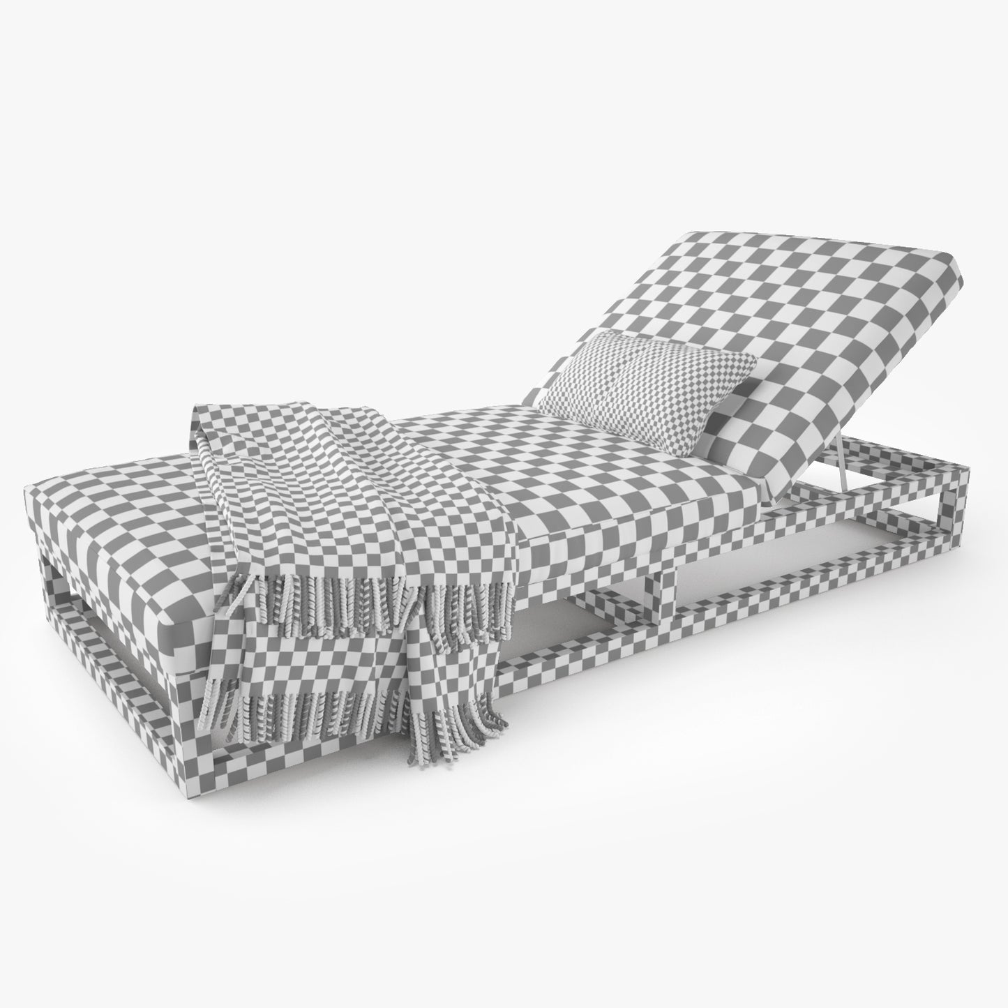 Restoration Hardware Aviara Teak Chaise 3D Model