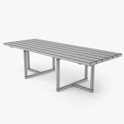 Restoration Hardware Aviara Teak Dining Table 3D Model