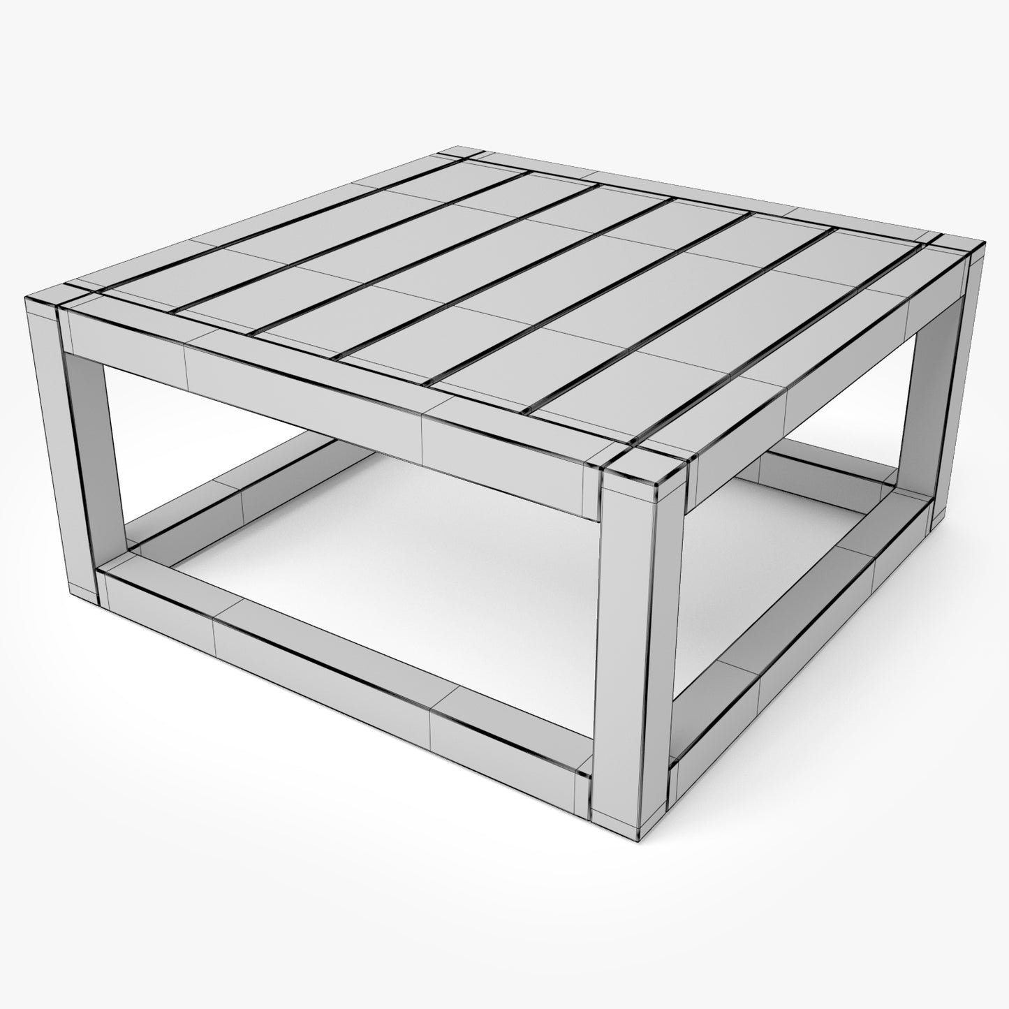 Restoration Hardware Aviara Teak Side Table 3D Model