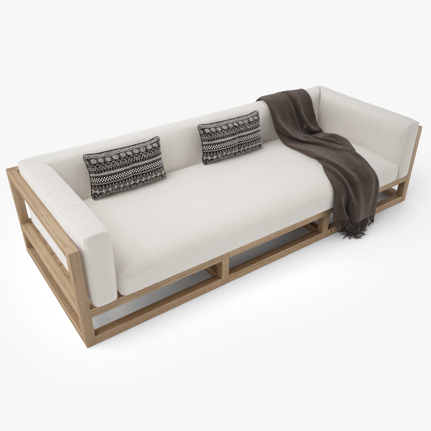 Restoration Hardware Aviara Teak Sofa 3D Model