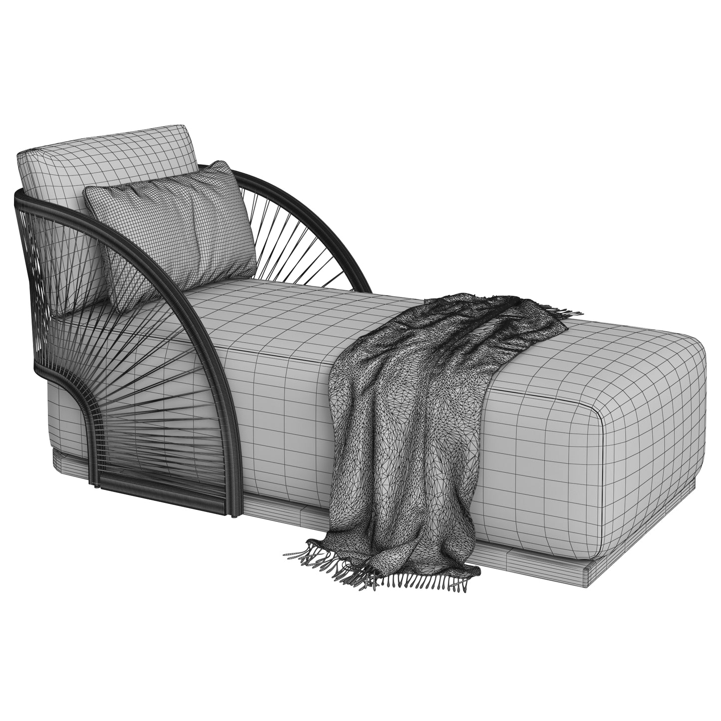 Restoration Hardware Pavona Sofa Collection & Trento Travertine Table 3D Model