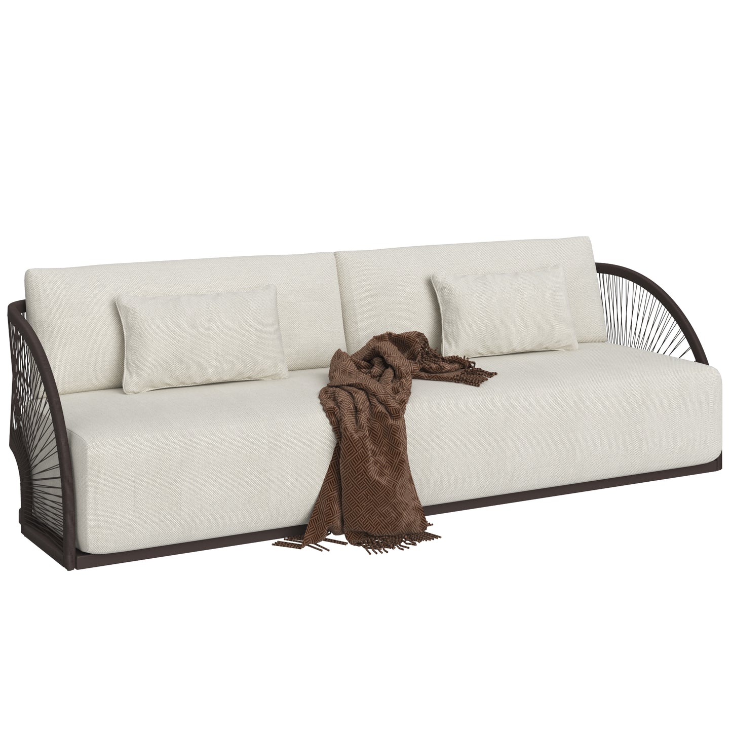 Restoration Hardware Pavona Sofa Collection & Trento Travertine Table 3D Model