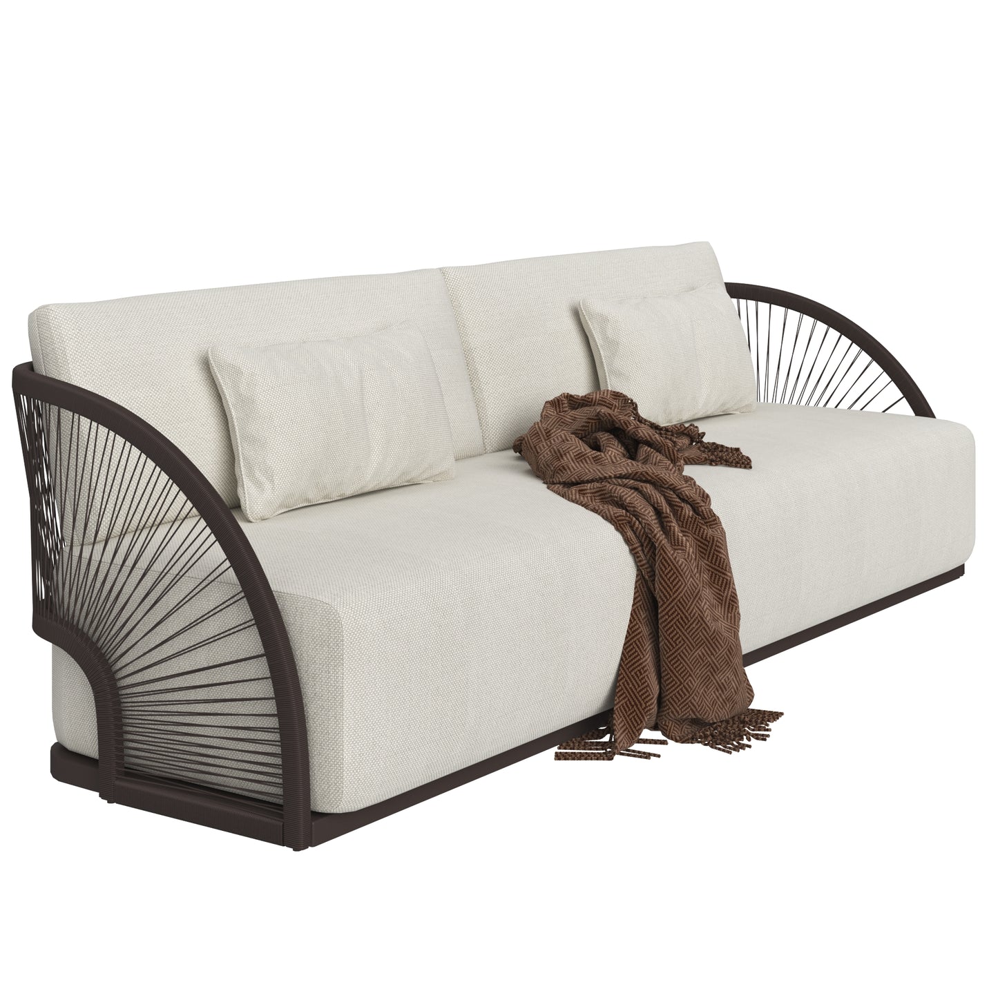 Restoration Hardware Pavona Sofa Collection & Trento Travertine Table 3D Model