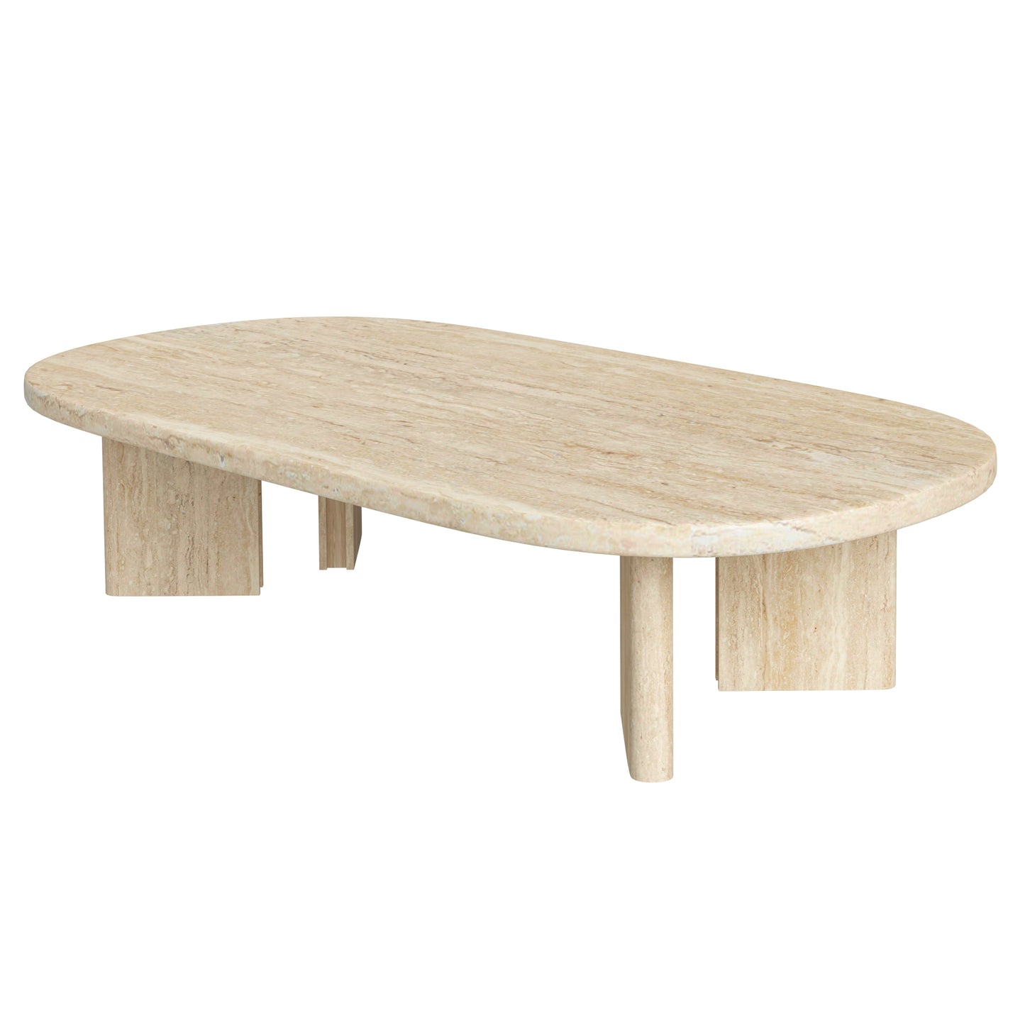 Restoration Hardware Pavona Sofa Collection & Trento Travertine Table 3D Model
