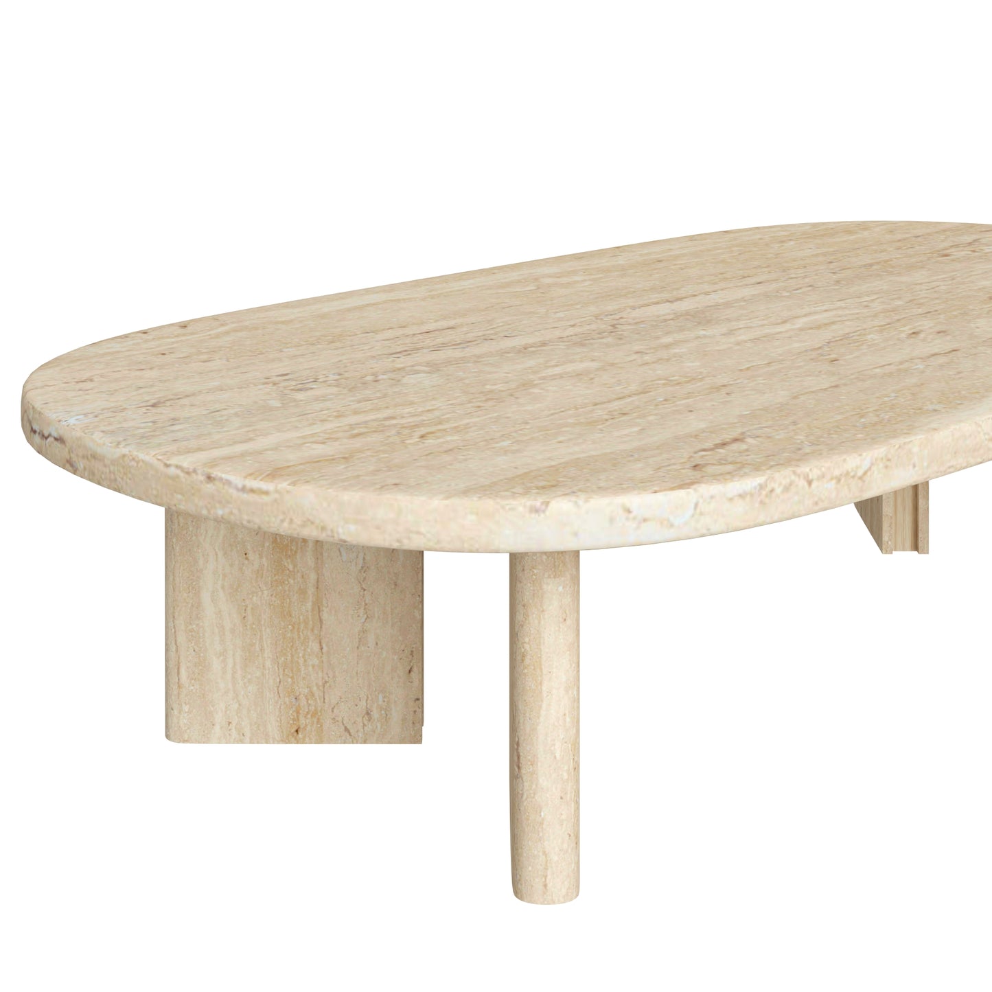 Restoration Hardware Pavona Sofa Collection & Trento Travertine Table 3D Model