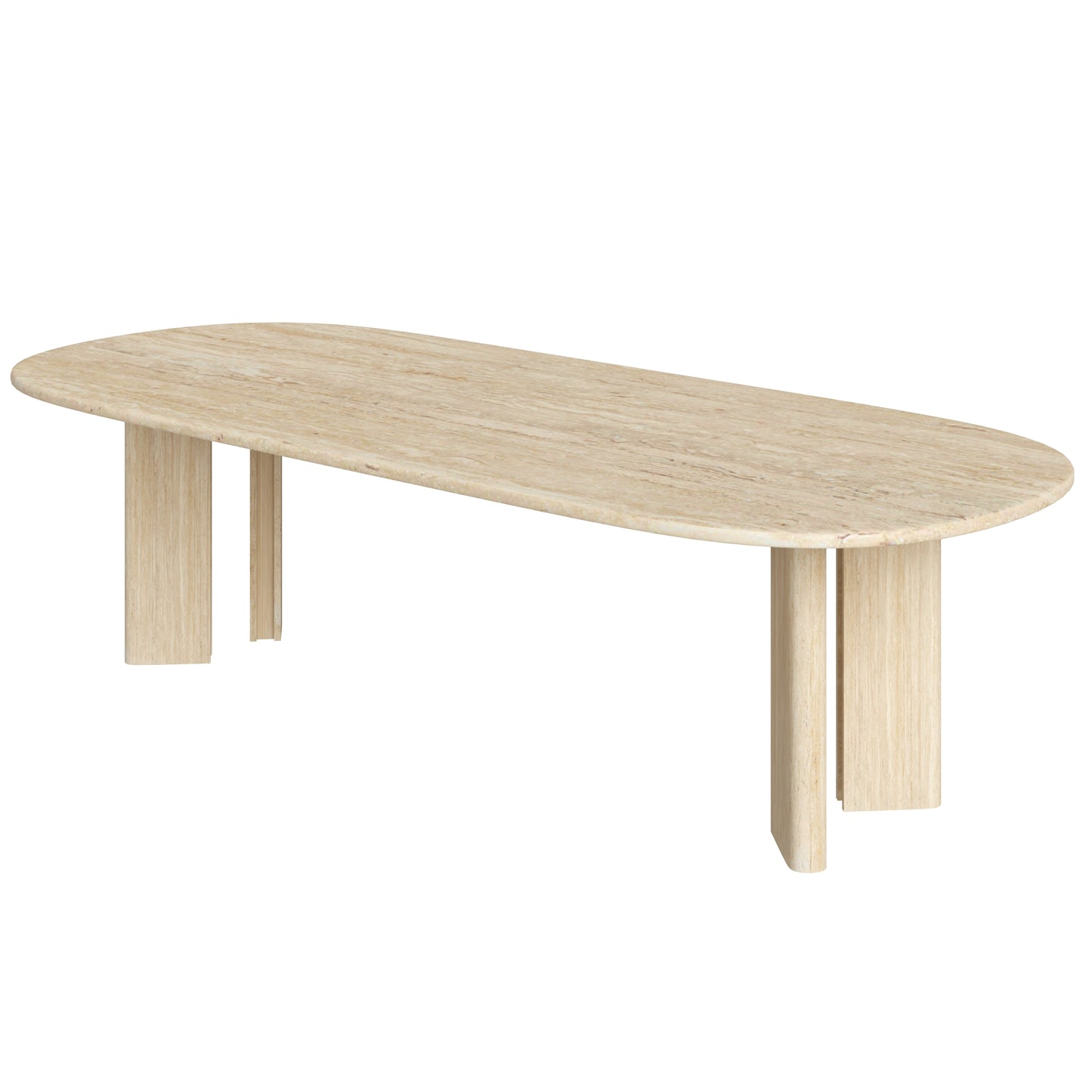 Restoration Hardware Pavona Sofa Collection & Trento Travertine Table 3D Model