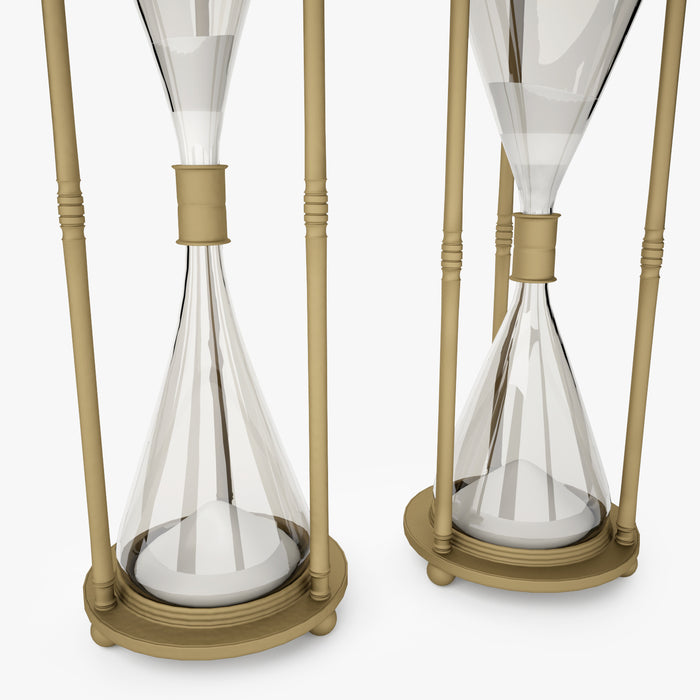FREE Restoration Hardware Vintage Brass Hourglass 3D Model