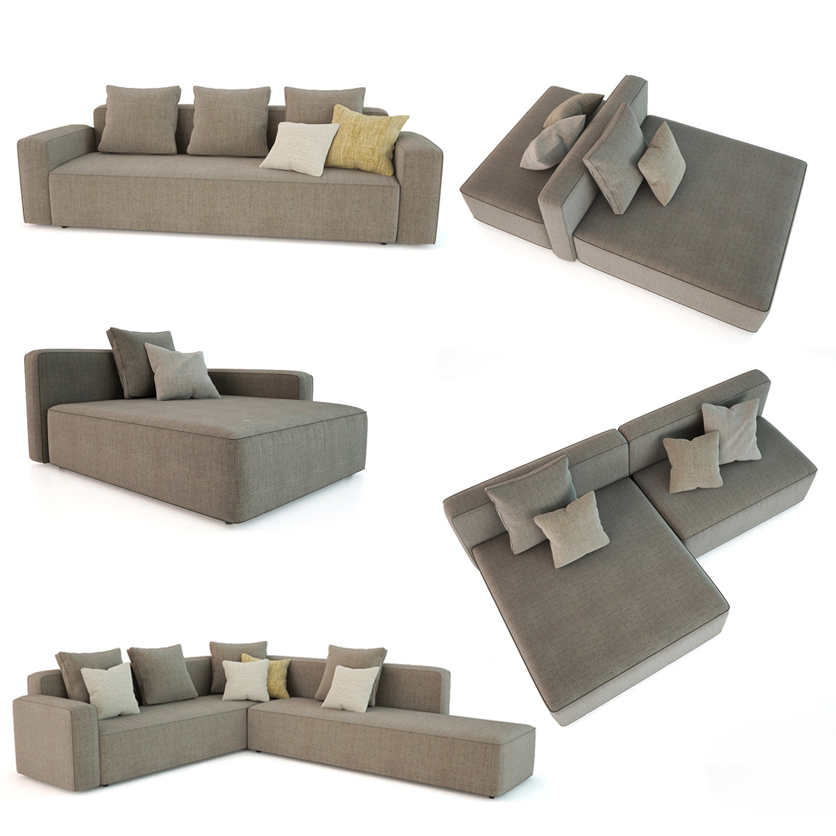 Roda Dandy Sofa Set 3D Model