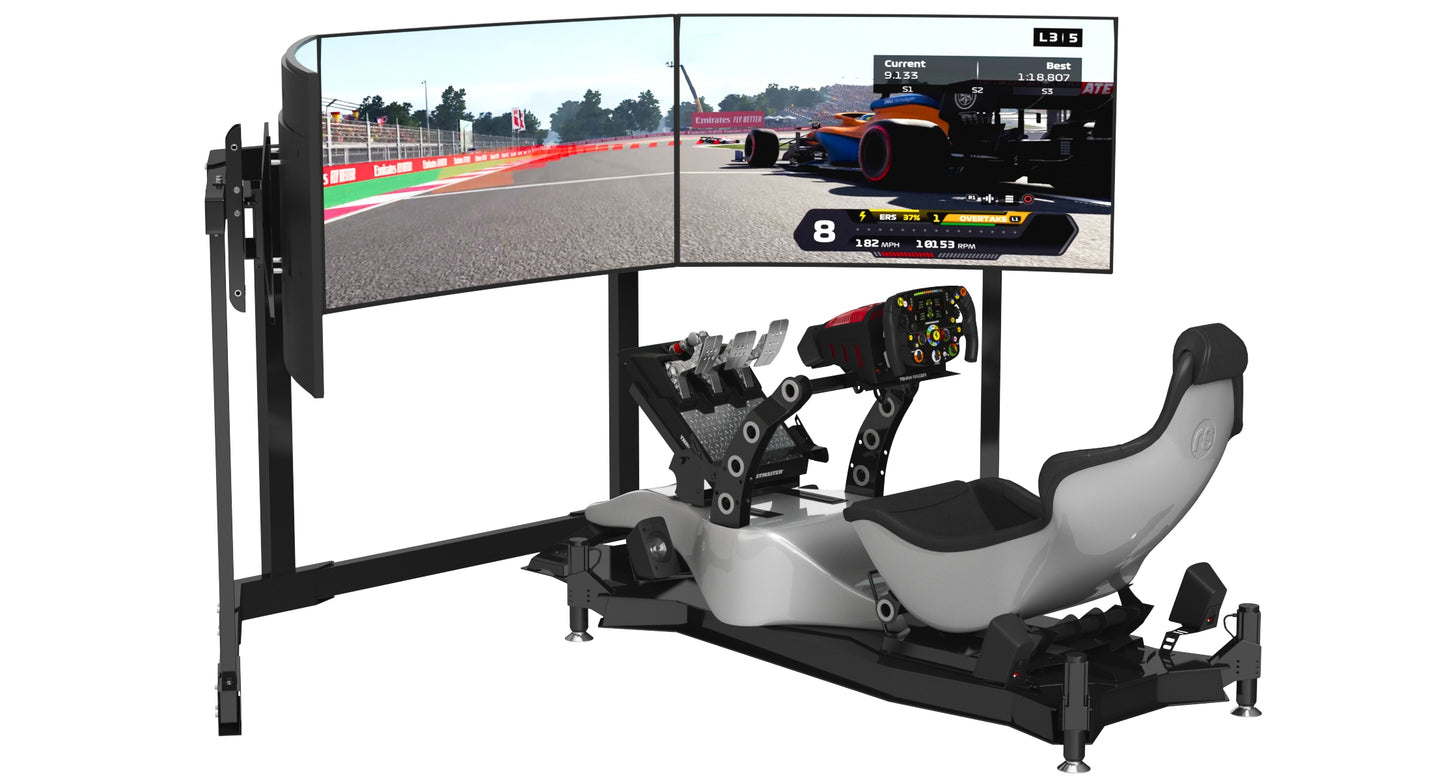 RSeat Formula V2 Racing Simulator Cockpit Triple Display 3D Model