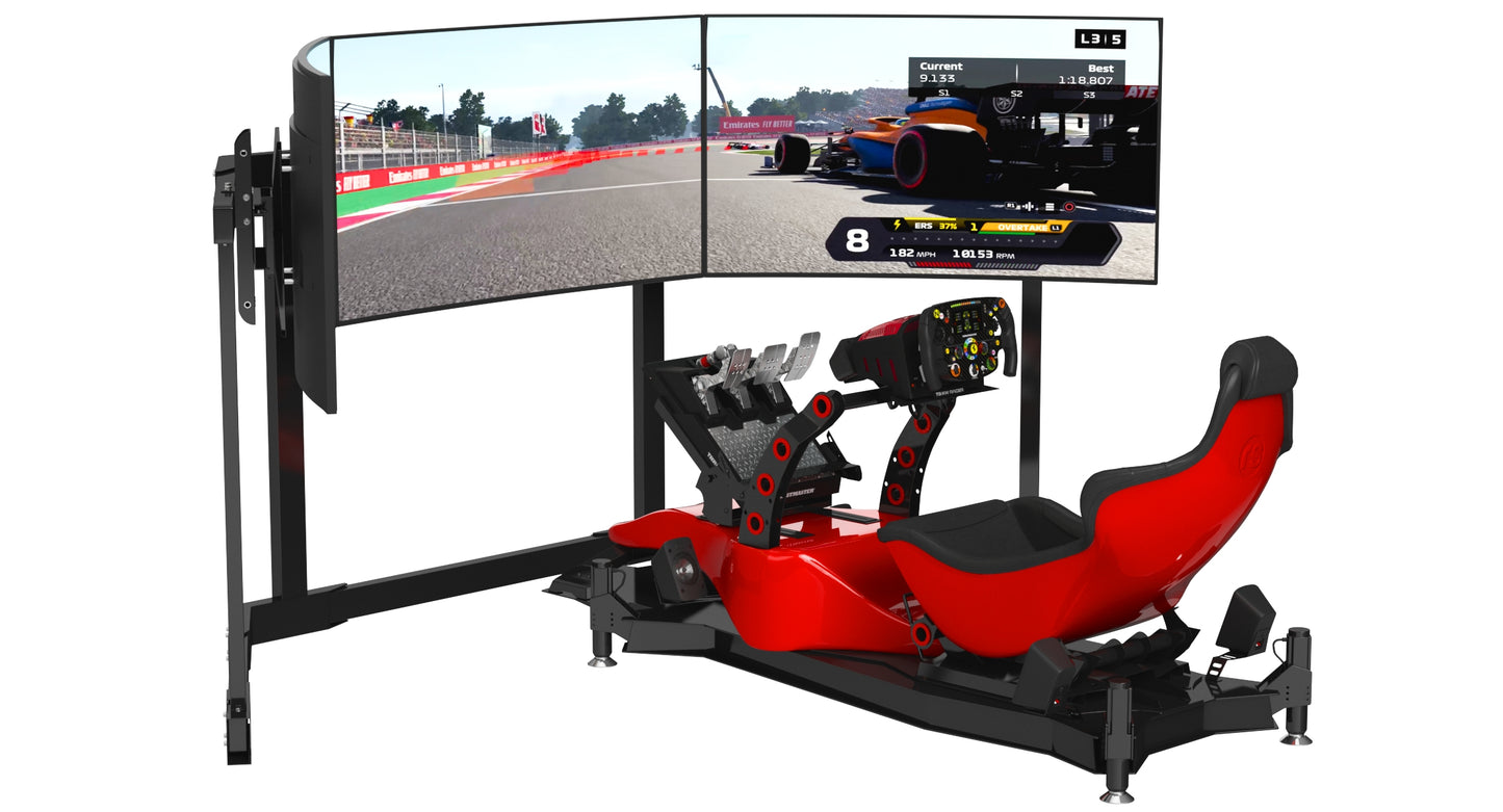 RSeat Formula V2 Racing Simulator Cockpit Triple Display 3D Model