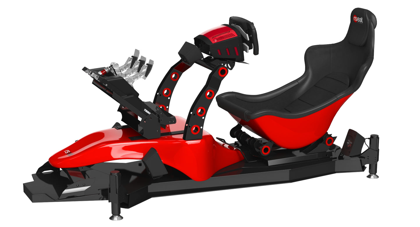 RSeat Formula V2 Racing Simulator Cockpit Triple Display 3D Model