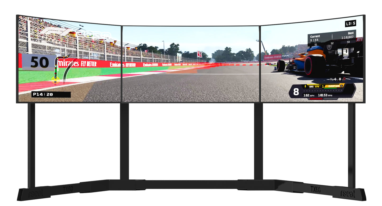 RSeat Formula V2 Racing Simulator Cockpit Triple Display 3D Model