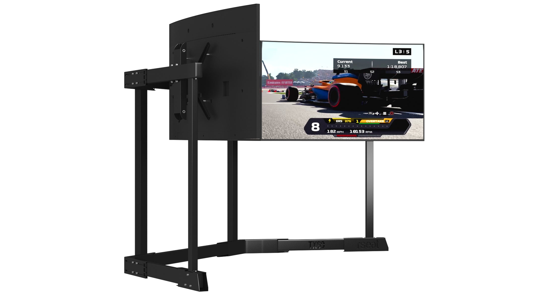 RSeat Formula V2 Racing Simulator Cockpit Triple Display 3D Model ...