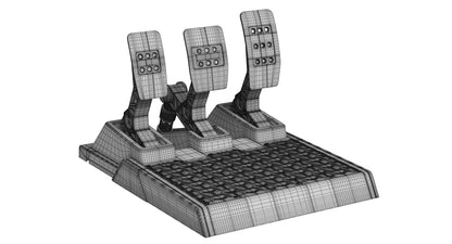 RSeat Formula V2 Racing Simulator Cockpit Triple Display 3D Model