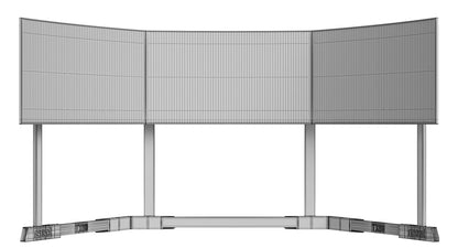 RSeat Formula V2 Racing Simulator Cockpit Triple Display 3D Model