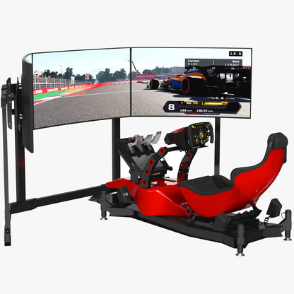 RSeat Formula V2 Racing Simulator Cockpit Triple Display 3D Model