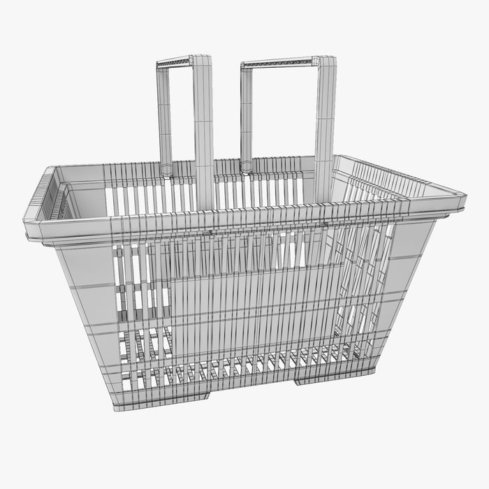 Plastic Shopping Basket 3D Model