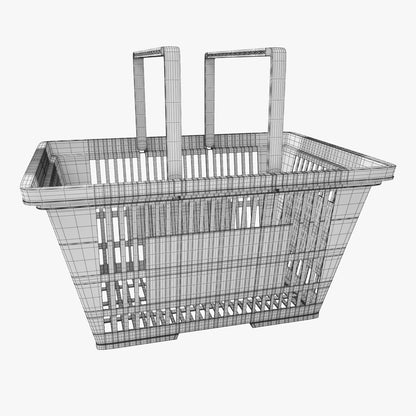 Plastic Shopping Basket 3D Model