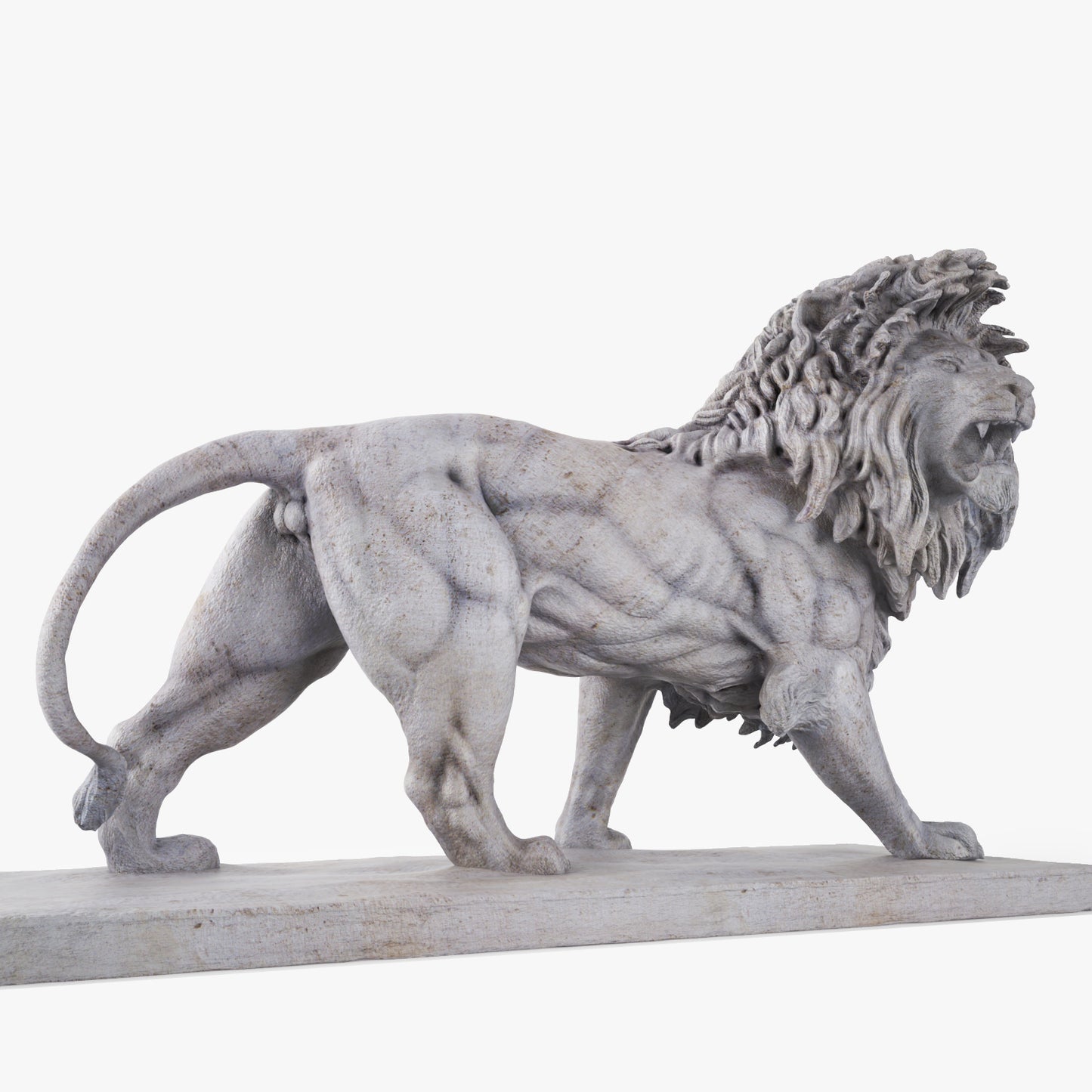 Stone Lion Statue Sculpture 3D Model