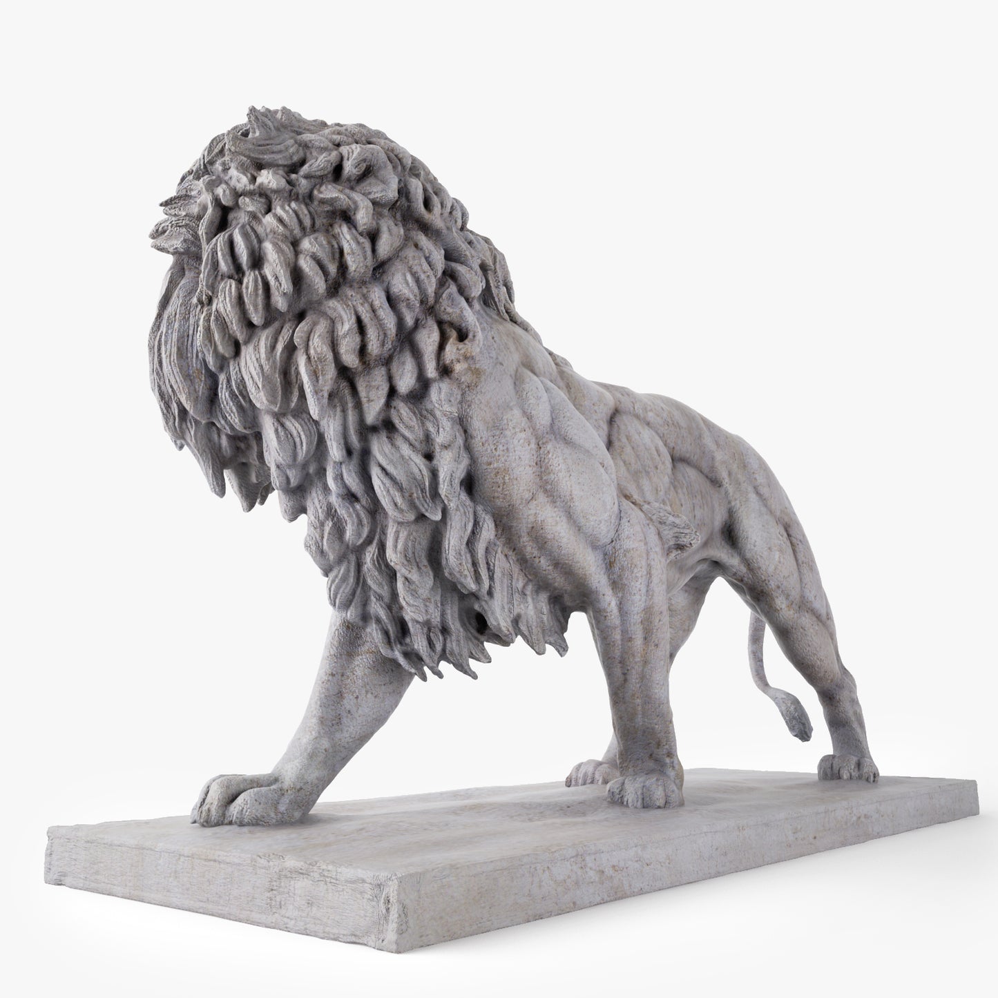 Stone Lion Statue Sculpture 3D Model