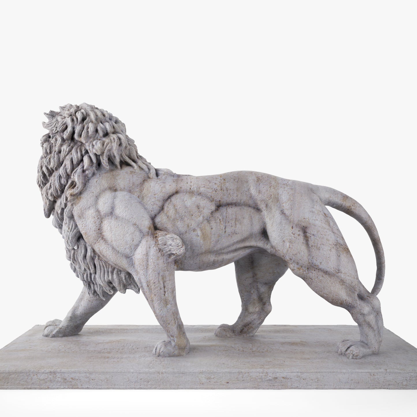 Stone Lion Statue Sculpture 3D Model