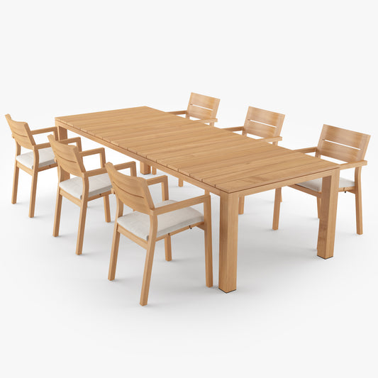 Tribu Kos Dining Table & Chair 3D Model