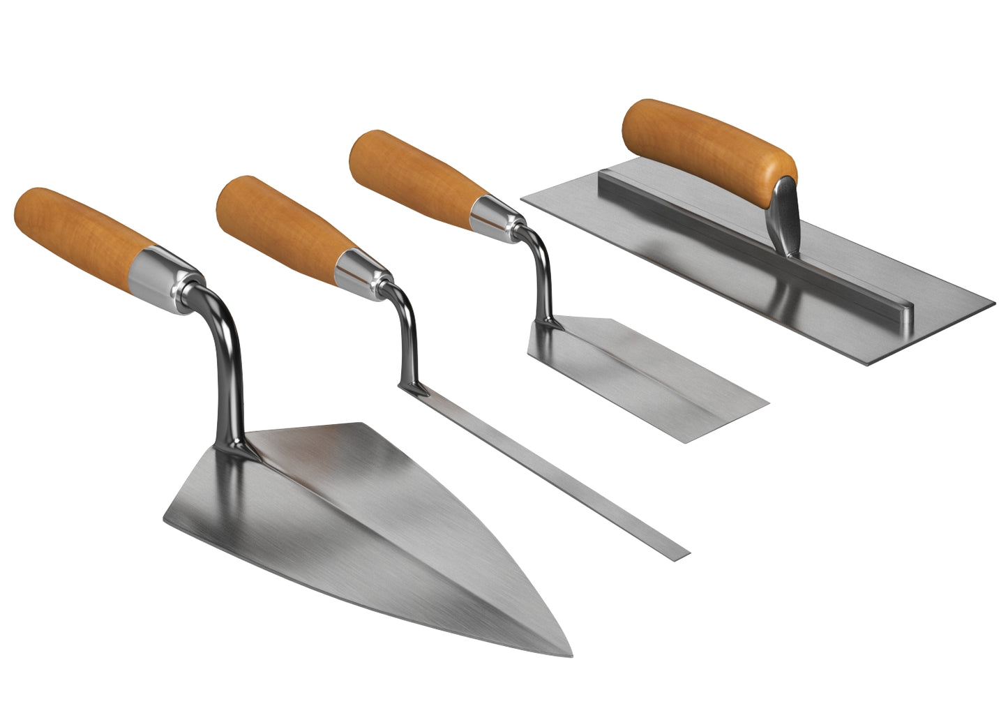 Trowels Masonry Set 3D Model