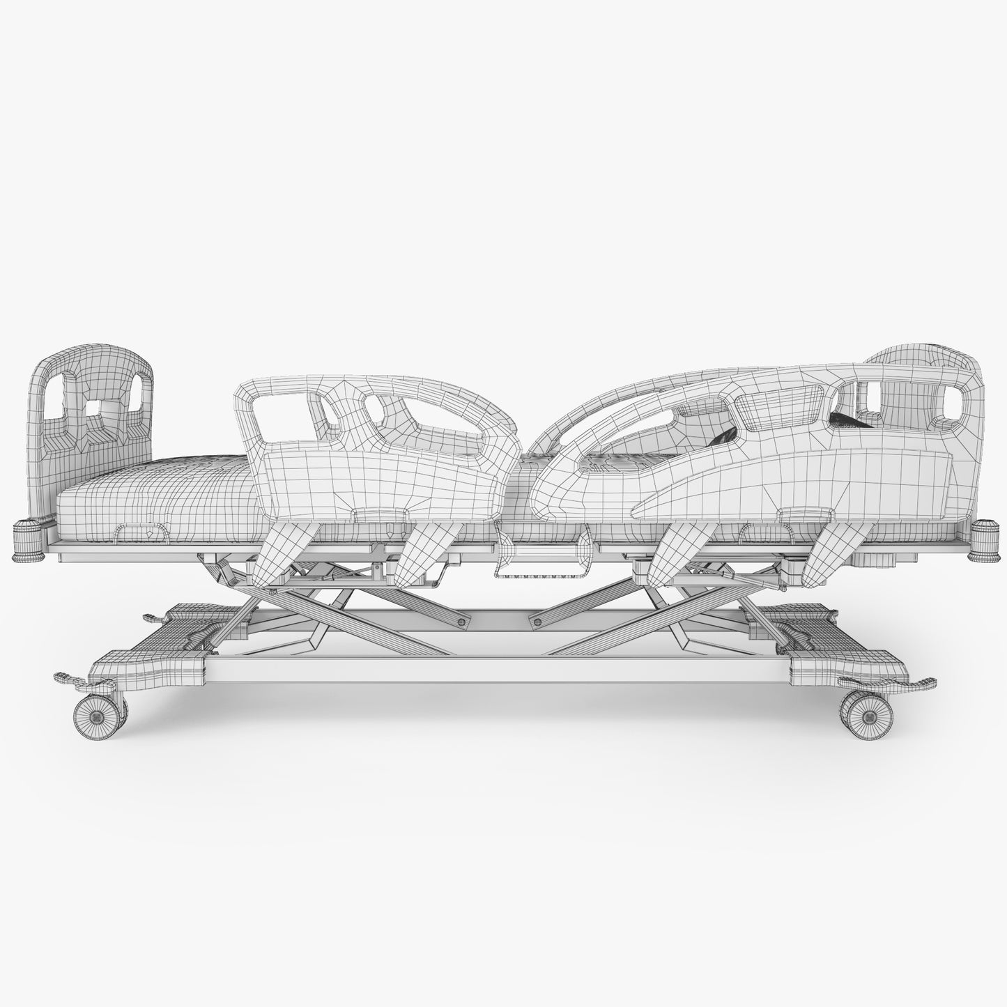 Umano Medical Ook snow Hospital Bed 3D Model