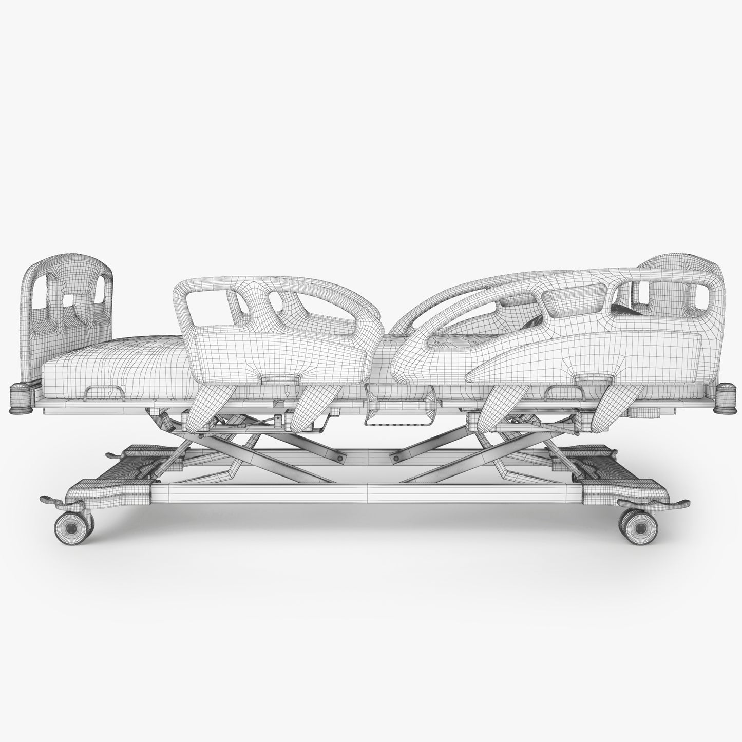 Umano Medical Ook snow Hospital Bed 3D Model