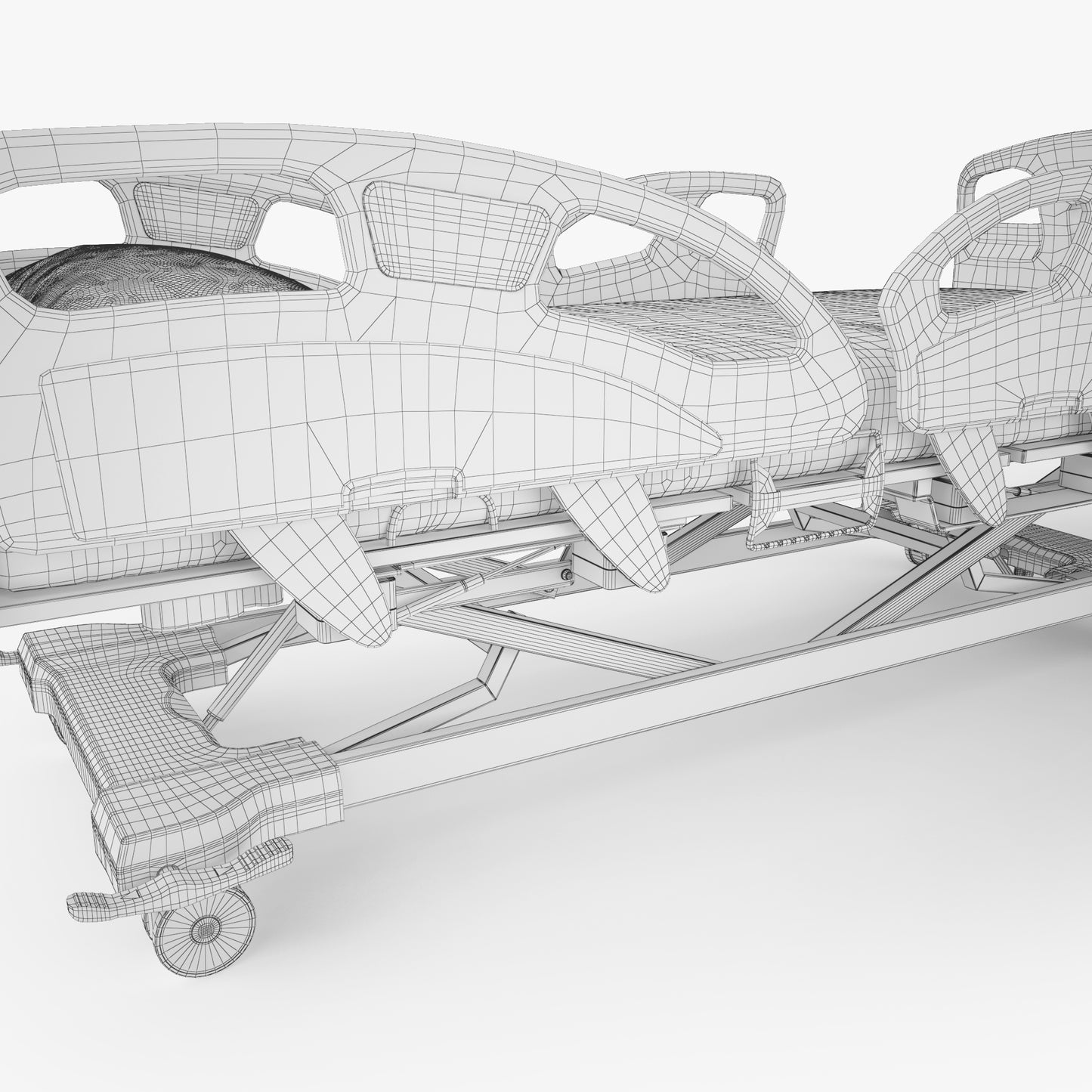 Umano Medical Ook snow Hospital Bed 3D Model