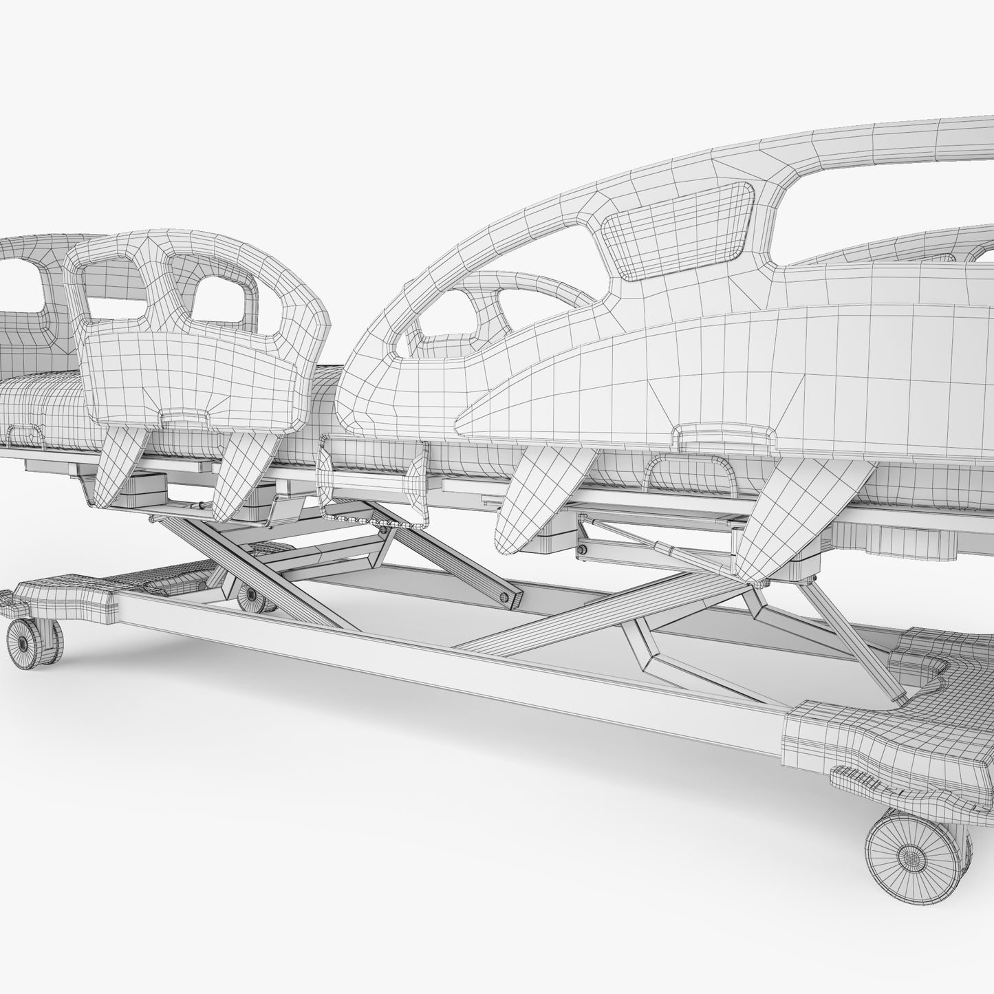 Umano Medical Ook snow Hospital Bed 3D Model